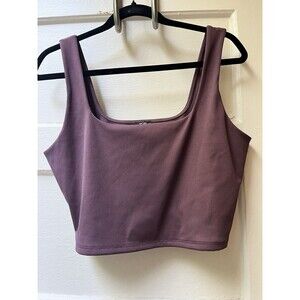 Express Crop Top XL Purple Body Contour Workout Athleisure Sport Running New